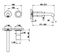 Смеситель для раковины Gessi Habito INTRECCIO 70188 схема 2