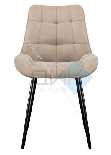 Стул DikLine 206М микровелюр B03 BEIGE, ножки черные