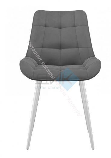 Стул DikLine 206М микровелюр B22 GREY, ножки белые