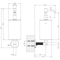 Диспенсер для жидкого мыла Gessi Ingranaggio Accessories 63813 схема 2