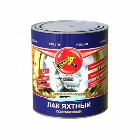 Лак Яхтный Poli-R 2.5л Полуматовый для Внутренних и Наружных Работ / Поли-Р.