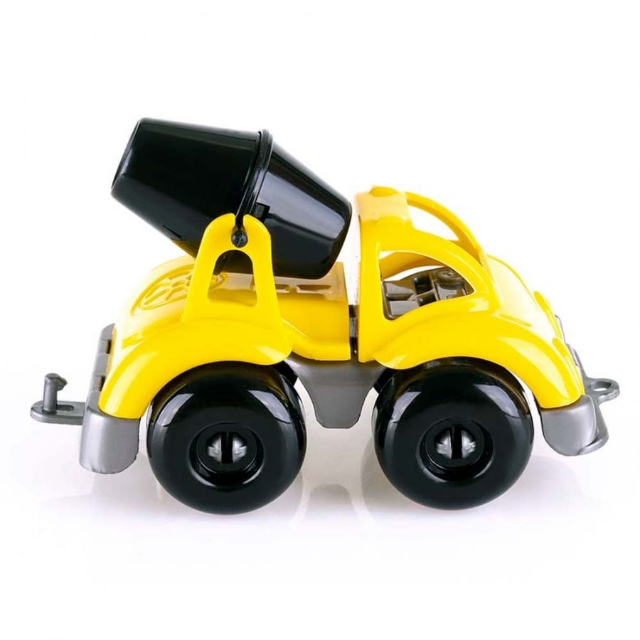 Машинка бетономешалка "Вжух на стройке" 10 см КНОПА