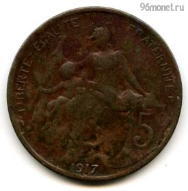 Франция 5 сантимов 1917