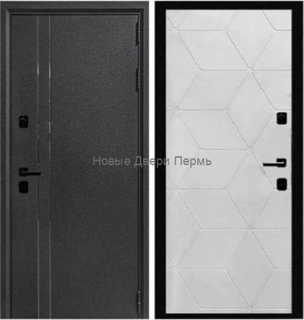 ДС ТЕРМО Графика/Дуб кантри белый  ,уличная дверь с терморазрывом в Перми