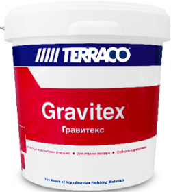 Декоративная Штукатурка Шагрень 25кг Terraco Gravitex Standart для Наружных и Внутренних Работ / Террако Гравитекс Стандарт.