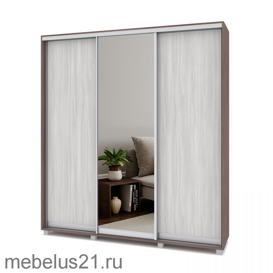 Шкаф купе Мартин с 1 зеркалом 2,4 м