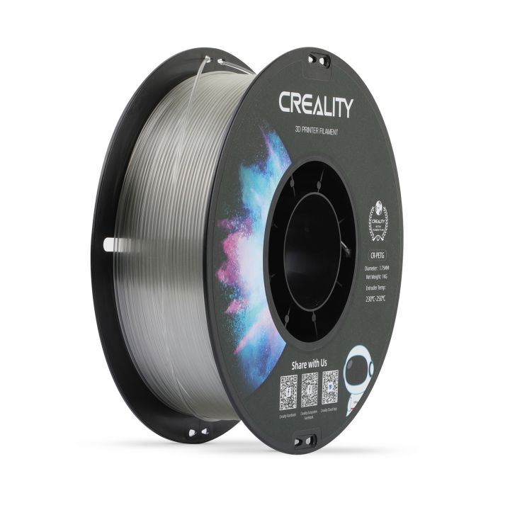 CR-PETG пластик для 3Д принтеров CREALITY 1.75mm, 1кг Прозрачный