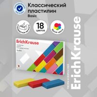 Пластилин 18 цветов, 288 г, ErichKrause "Классический", в картонной упаковке