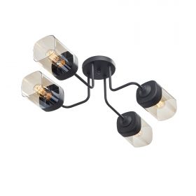 Люстра Vitaluce V4888-1/4PL, 4хЕ27 Макс. 40Вт Черный, Матовый / Виталюче.