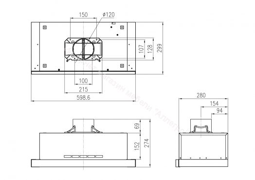 Вытяжка HAIER HVX-T671B чёрная