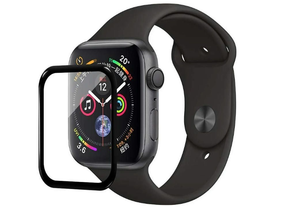 Защитное стекло Xreel Screen Protection для Apple Watch 42mm (черная рамка)