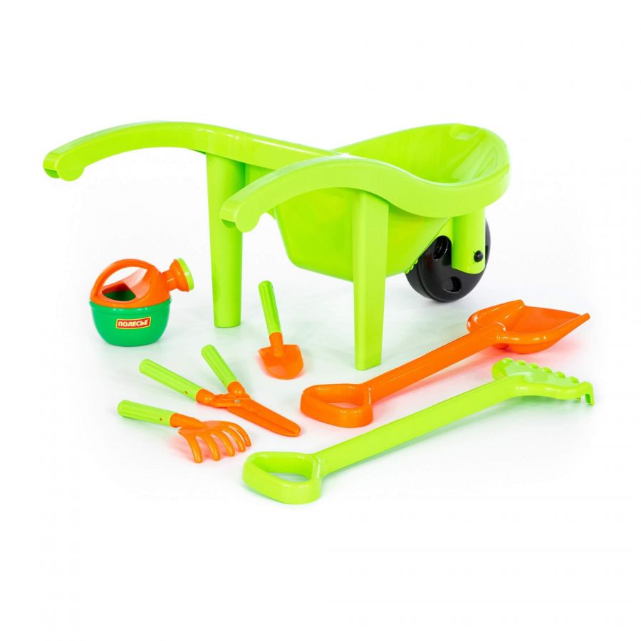 Набор №607: тачка №3, лопата большая, грабли большие, совок №29, грабельки №25, секатор, лейка малая №4