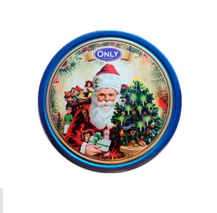 Печенье в жести сдобное рождественское ONLY Santa 454 гр