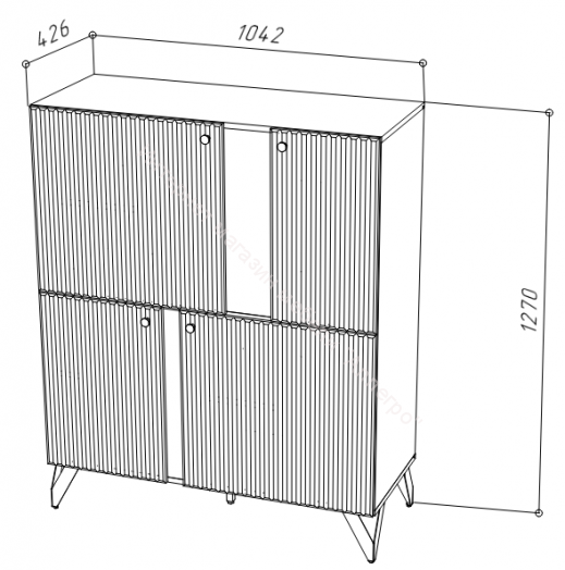 Комод КД-2 RENO Чёрный