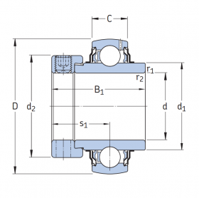 Подшипник YEL 209-2F