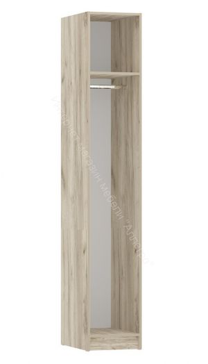 Шкаф пенал с зеркалом ВЕНЕЦИЯ Дуб серый Крафт/Серый графит