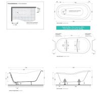 Отдельностоящая ванна Flaminia Evergreen 170 EG171 схема 3