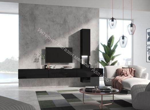 Шкаф-витрина SOMERO корпус Чёрный