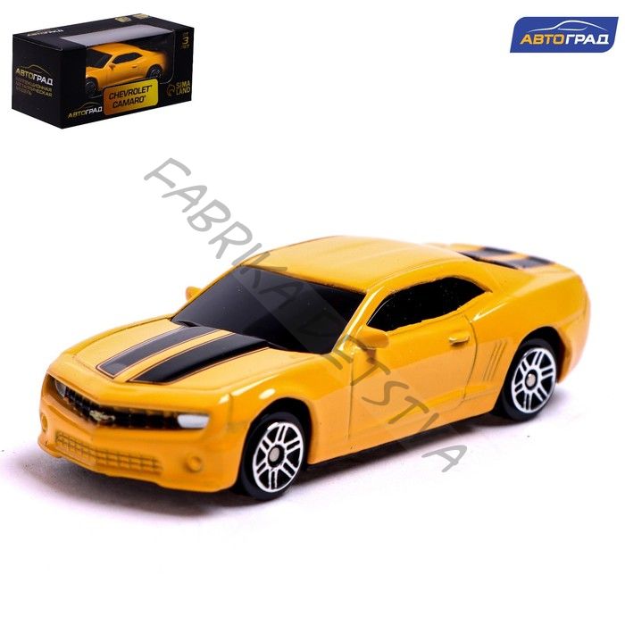 Машина металлическая CHEVROLET CAMARO, 1:64, цвет жёлтый