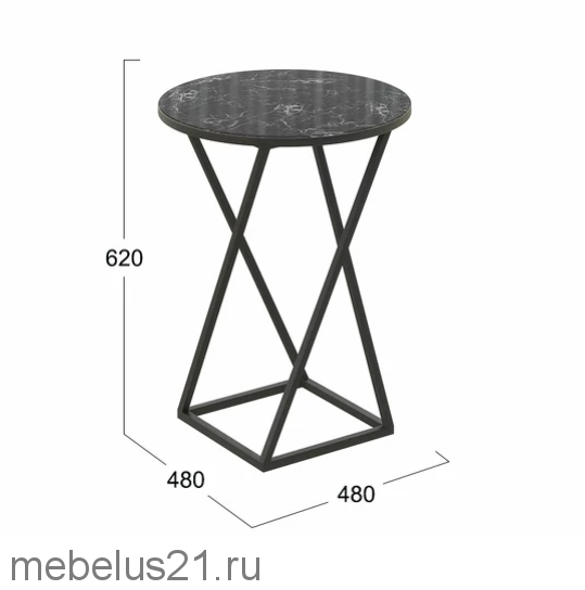 Стол журнальный круглый исп 2 стекло