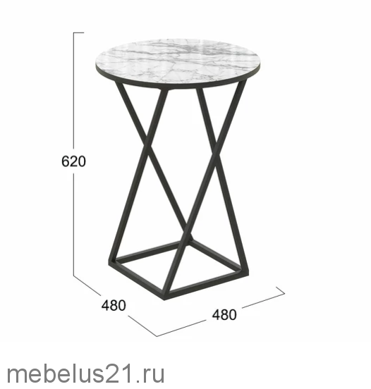 Стол журнальный круглый исп 2 стекло
