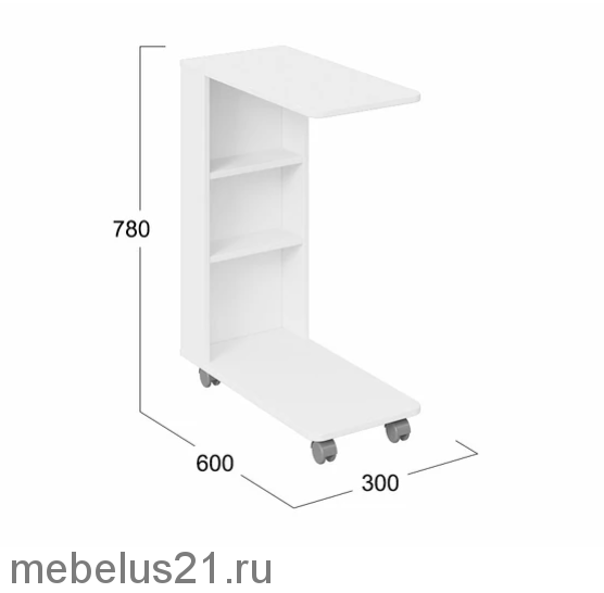 Стол журнальный тип 14 Дуб Ясень белый