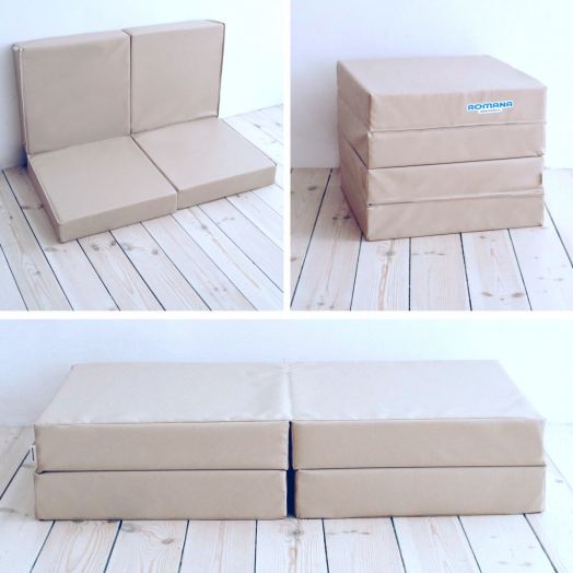 Мат (мягкий щит)  1000*1000*100, в 4 сложения (желтый)