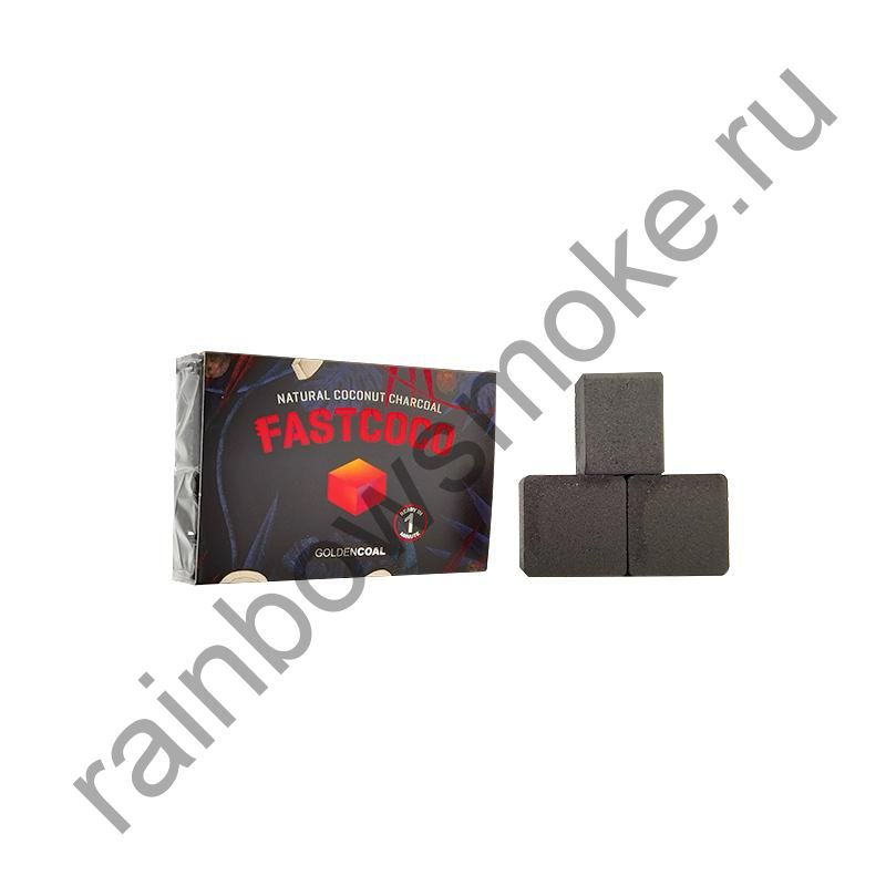 Быстроразжигающийся уголь для кальяна Fastcoco 72 шт