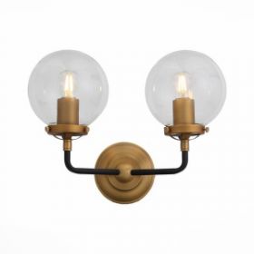 Бра ST-Luce SL234.401.02 Черный, Золото/Прозрачный E27 2*40W / СТ Люче.
