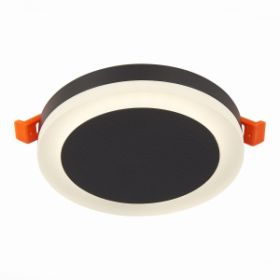 Светильник Встраиваемый ST-Luce ST104.442.06 Черный LED 1*6W 4000K 468Lm Ra>80 120° IP20 D110xH20 170-240V / СТ Люче.