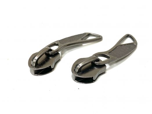 Бегунок для спиральной молнии чемодана #10 (лев, прав) тем.никель