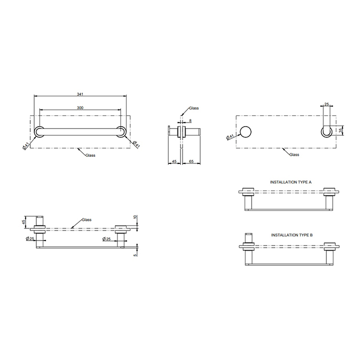 Полотенцедержатель Gessi Emporio accessories 30 см 38911 ФОТО