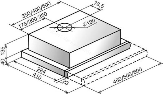 Встраиваемая вытяжка Elikor Интегра 45П-400-B2Л белый/нержавеющая сталь
