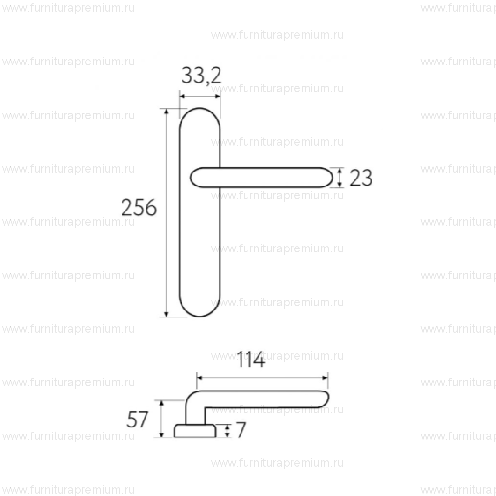 Ручка на планке Fratelli Cattini  Retro PL01