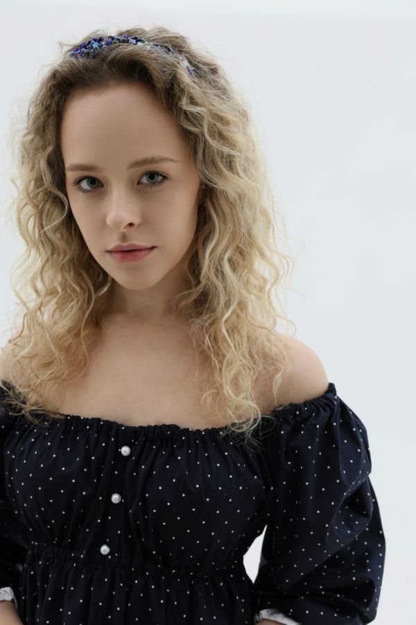 Платье Babydoll в горошек с кружевом