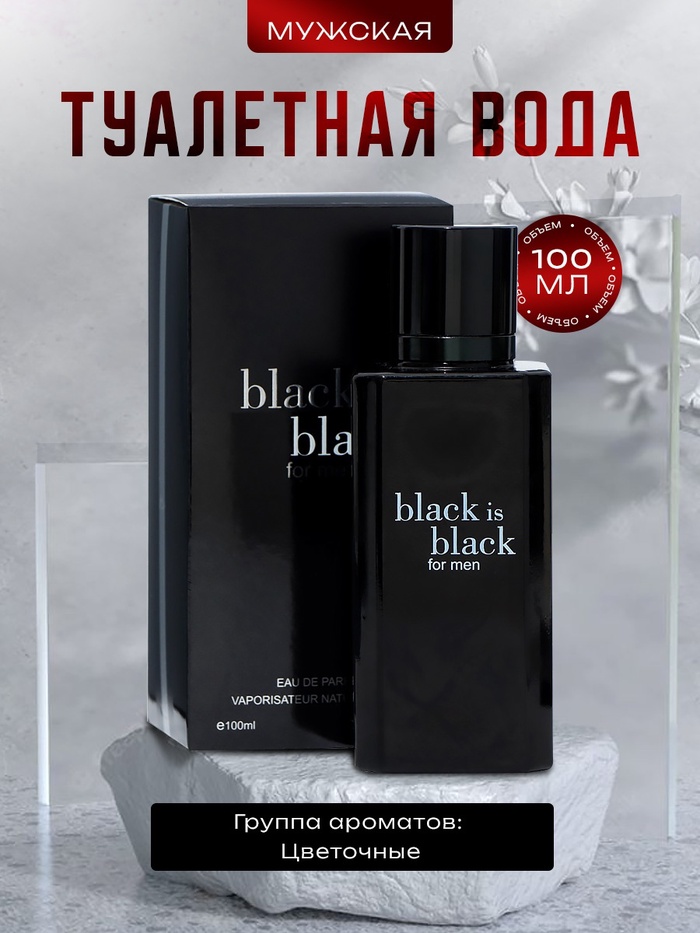 Туалетная вода мужская Black Is Black, 100 мл