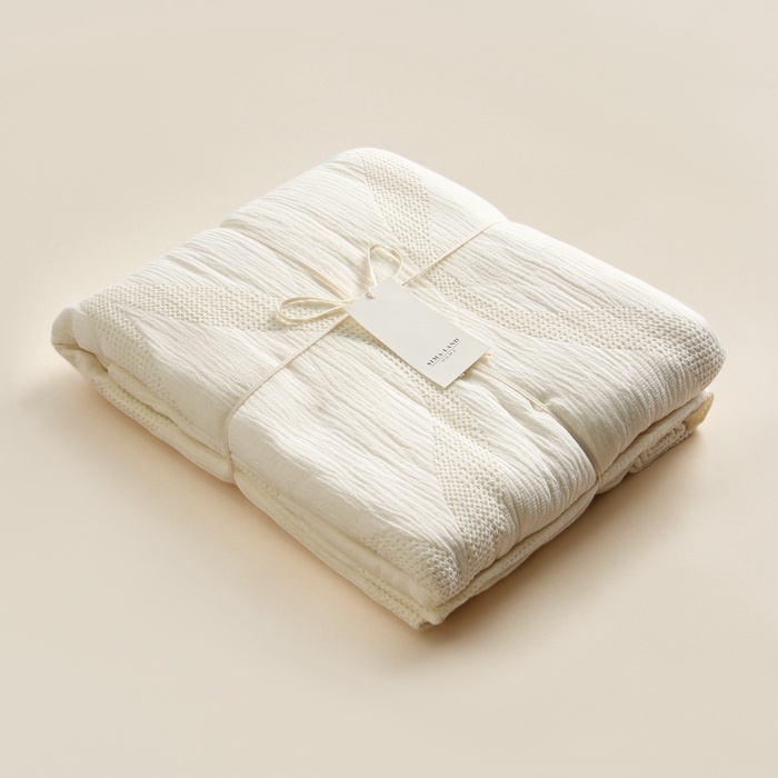 Плед SL Home Cotton 150*210 см, муслин/жаккард, 100% хлопок