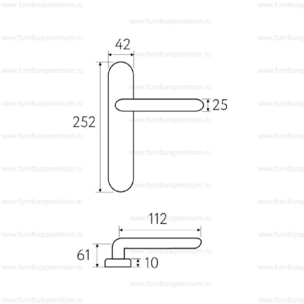 Ручка на планке Fratelli Cattini  Foggia PL02