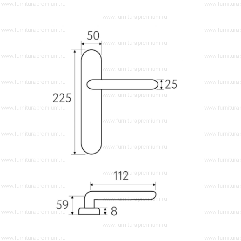 Ручка на планке Fratelli Cattini  Foggia PL248