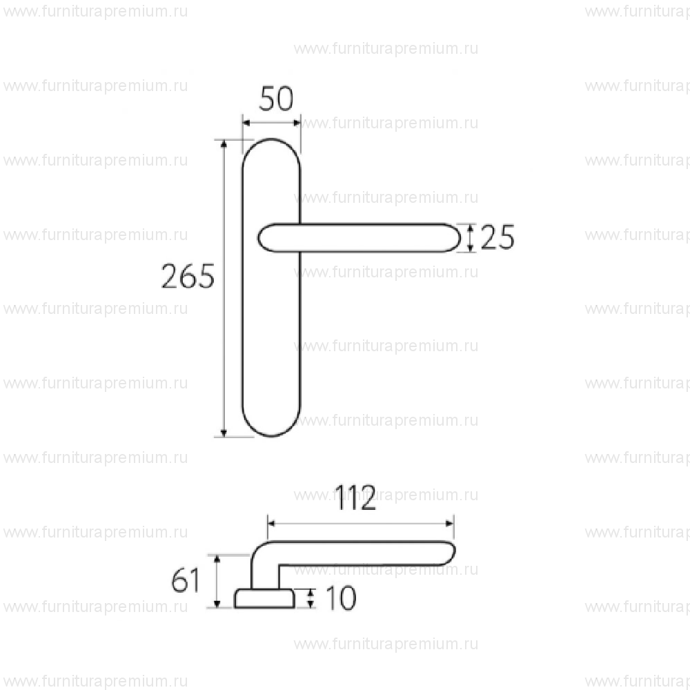 Ручка на планке Fratelli Cattini  Foggia PL257