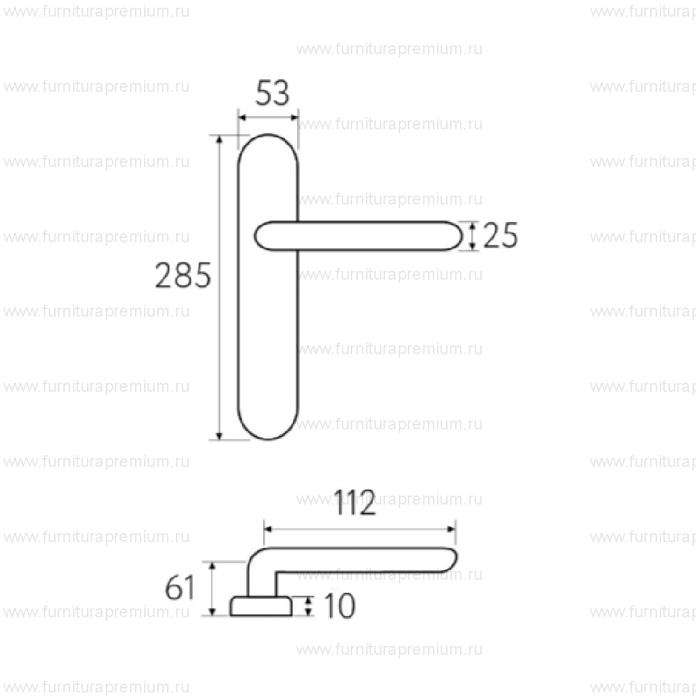Ручка на планке Fratelli Cattini  Foggia WC-2 PL288