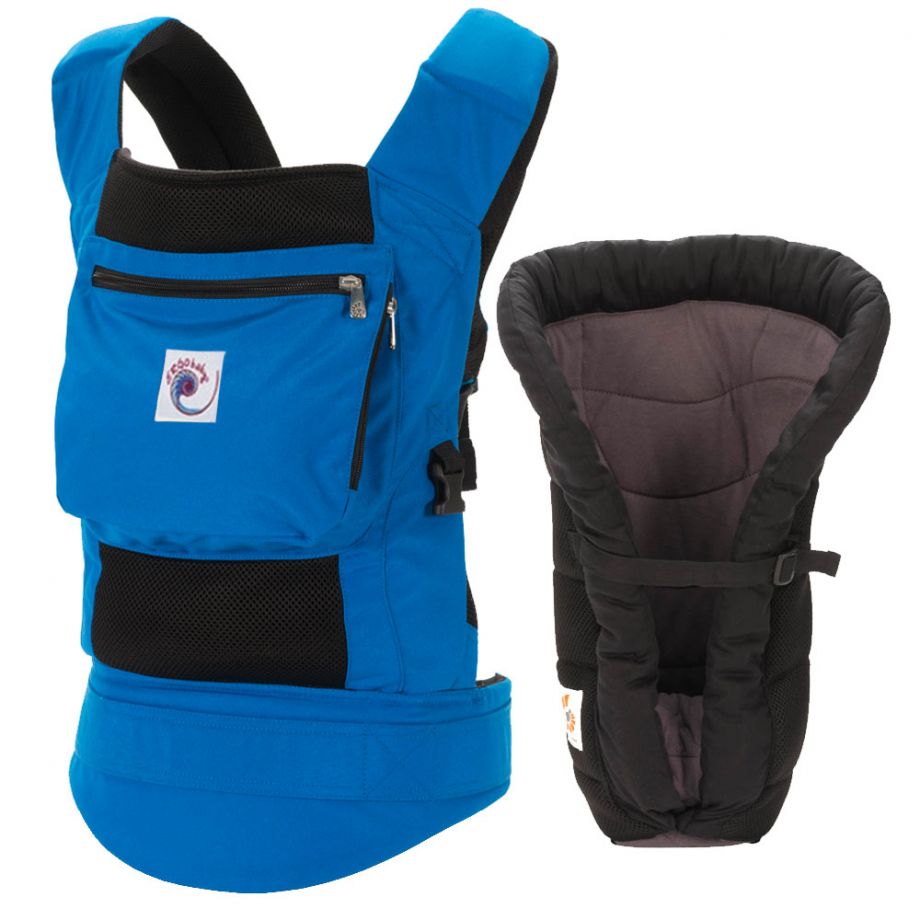 Комплект эргорюкзак+вставка Bundle of Joy Ergobaby Carrier Performance True Blue +Infant Insert Heart2Heart