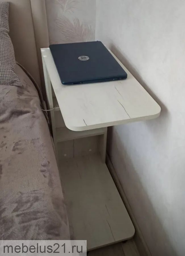 Стол журнальный тип 14 Дуб крафт белый