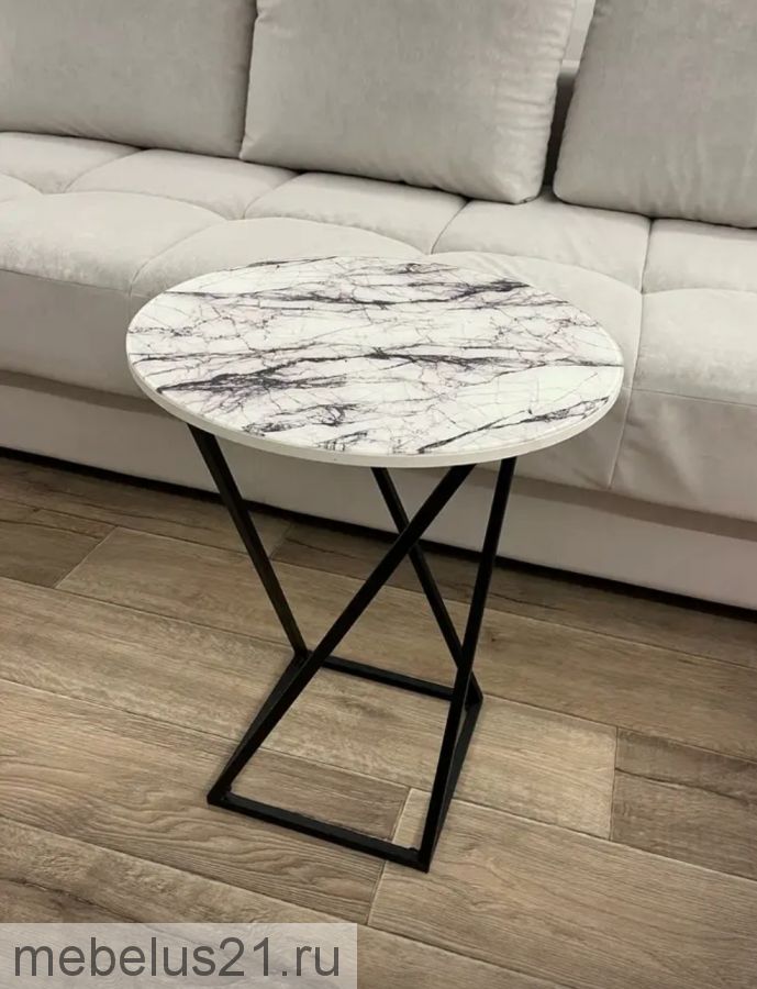 Стол журнальный круглый исп 2 стекло