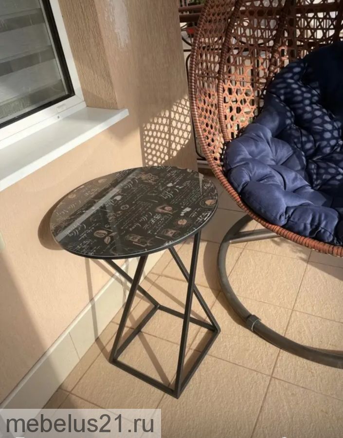 Стол журнальный круглый исп 2 стекло