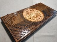 Нарды резные "Сияние 2 светлые" большие 60