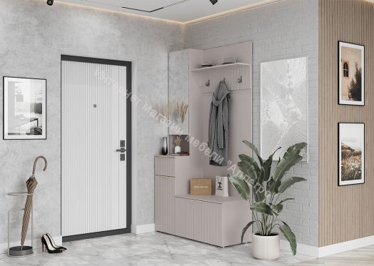 Прихожая с зеркалом "Тефия" (левое исполнение)