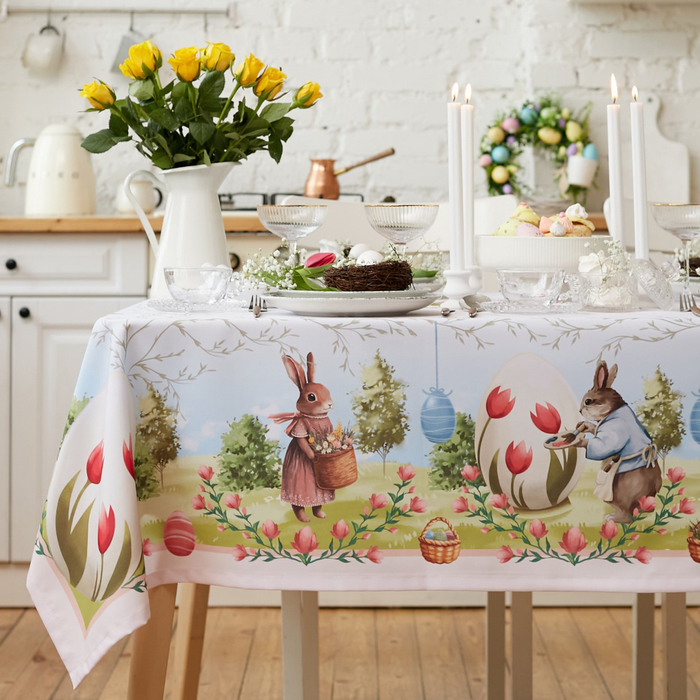 Скатерть Доляна Easter garden 145*215 +/- 3 см, 100% п/э