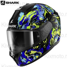 Шлем Shark Ridill 2 Racing Beast, зелёно-голубой