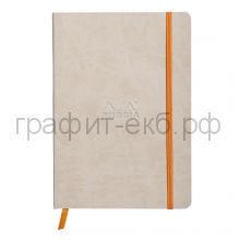 Книжка зап.Clairefontaine Rhodiarama А5+ 80л.точка мягк.обл.Beige Бежевый 90г/м2 117455C